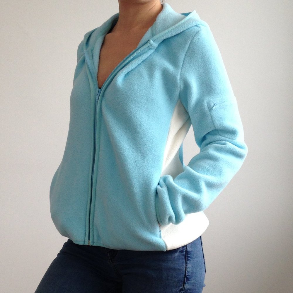 Gap - Baby Blue Soft Polar Fleece Zip-Up Hoodie